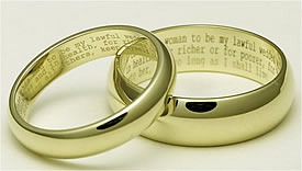 結婚指輪-詩の刻印
