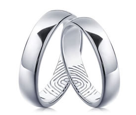 結婚指輪:指紋の刻印